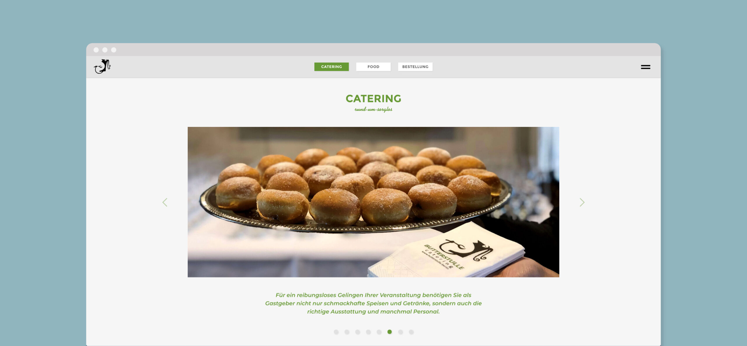 Butterstulle Catering screenhot home