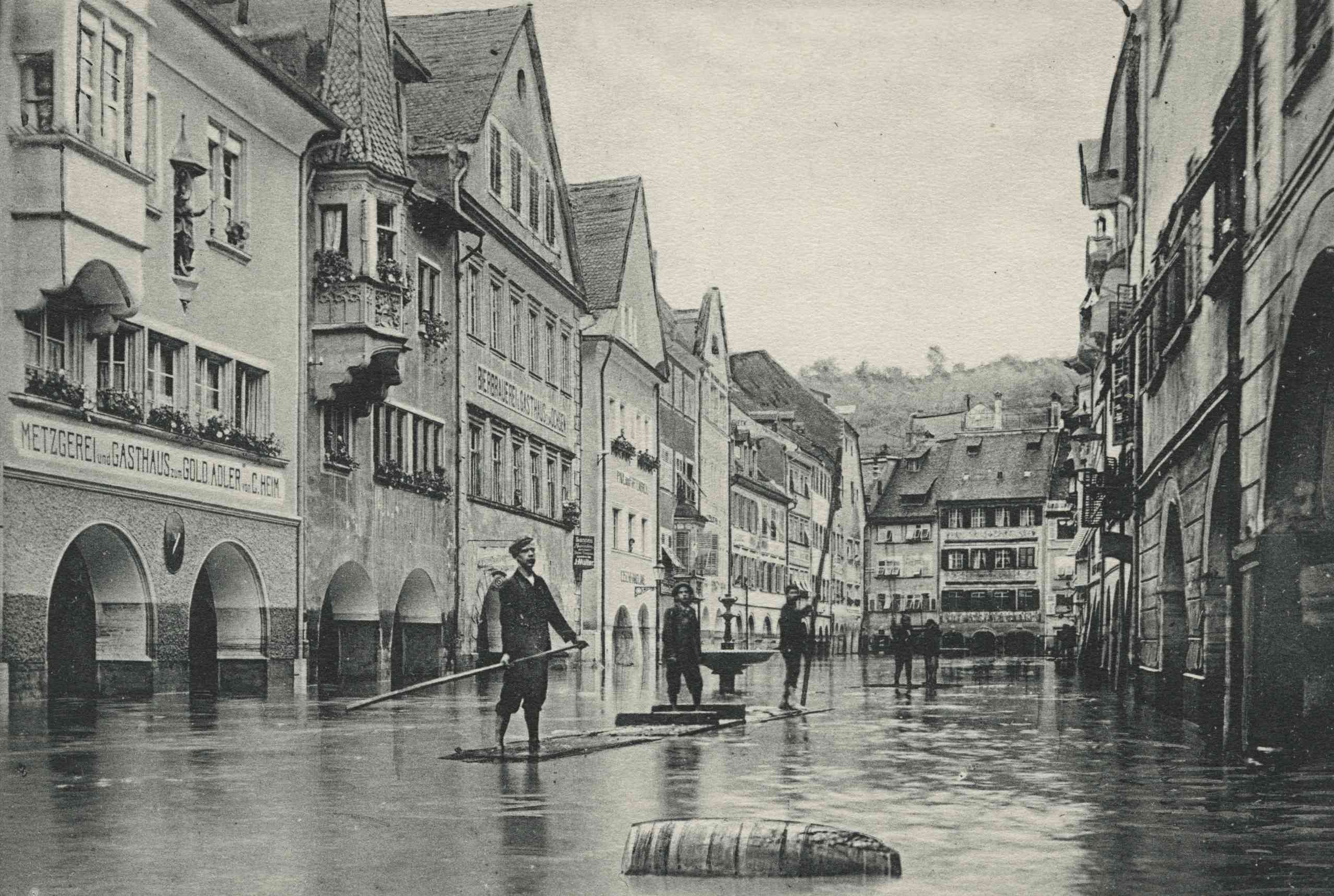 Hochwasser in Feldkirch um 1910